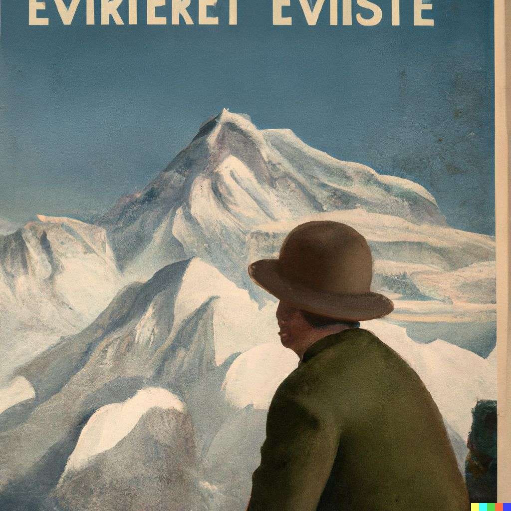 someone gazing at Mount Everest, front cover of Time magazine, 1920